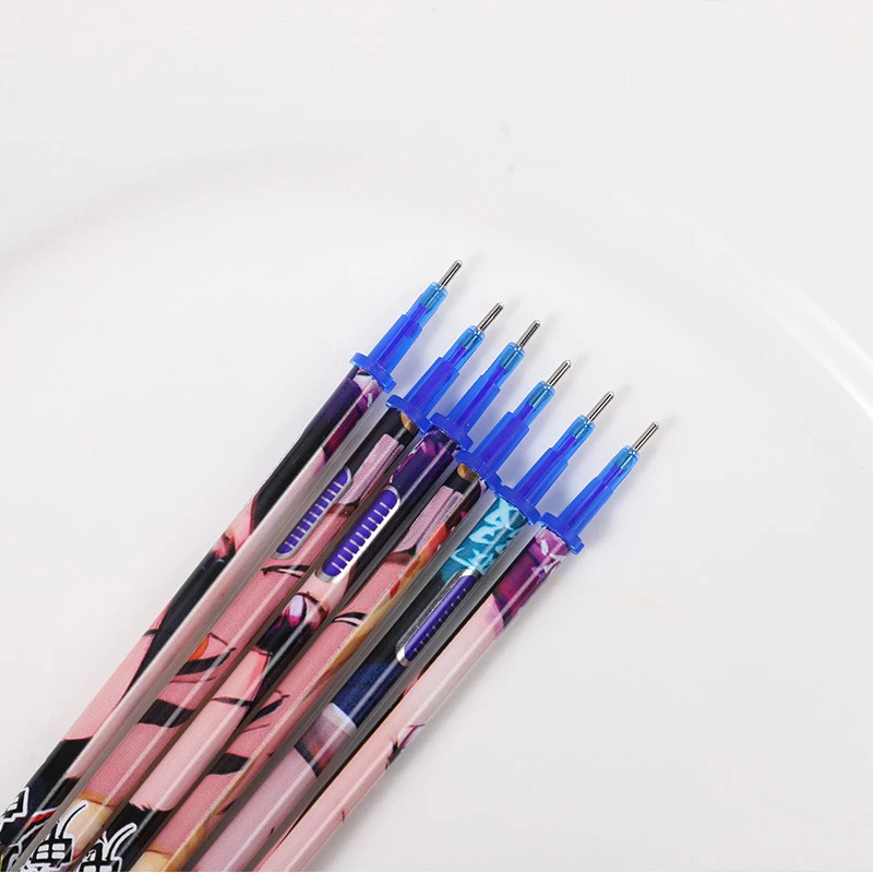 

100PCS Anime Demon Slayer Ink Lead Pencil Refill Neutral Pen Ballpoint Pen Ink Erasable Alternative Pencil Refill Blue Black