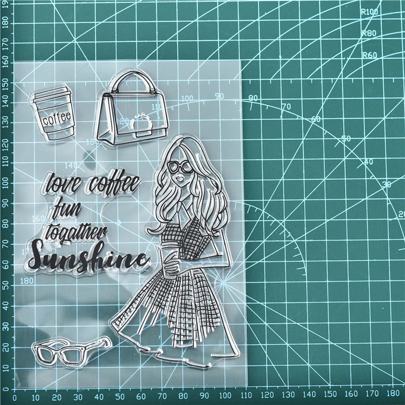 Стильные Девушки и сумки прозрачные штампы 2019 резиновая Прозрачная силиконовая