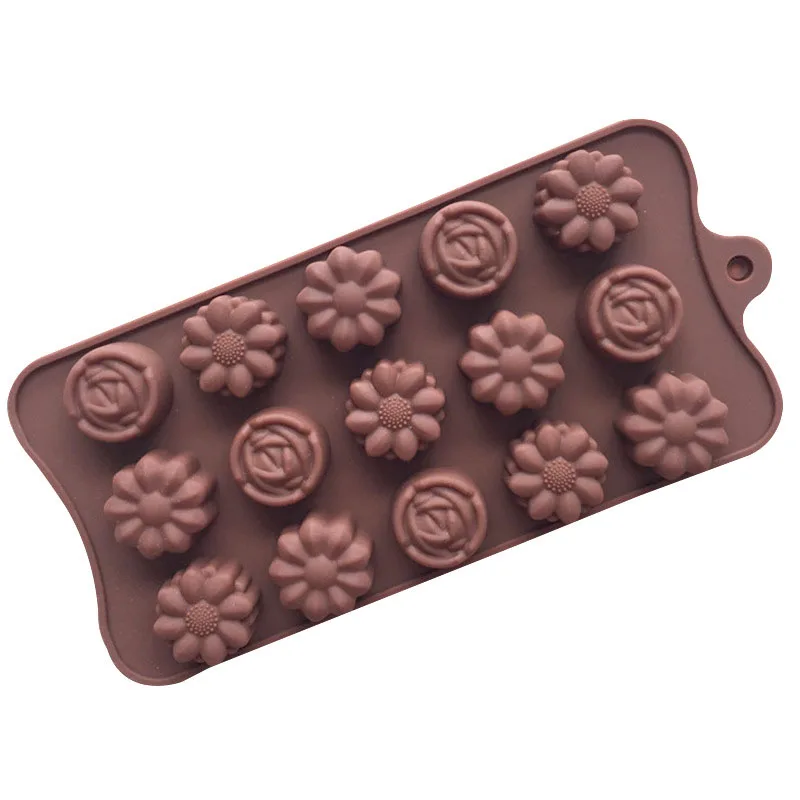 3D Силиконовая форма Роза прессформа Мыло Конфеты шоколадное ледяное печенье