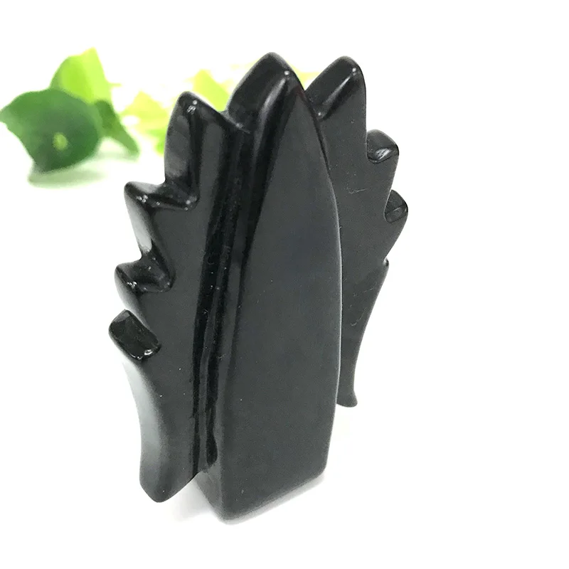 

Черный обсидиан крутой индийский череп высокое качество природное Исцеление Кристалл Ручная резьба хороший дизайн для подарков и украшени...