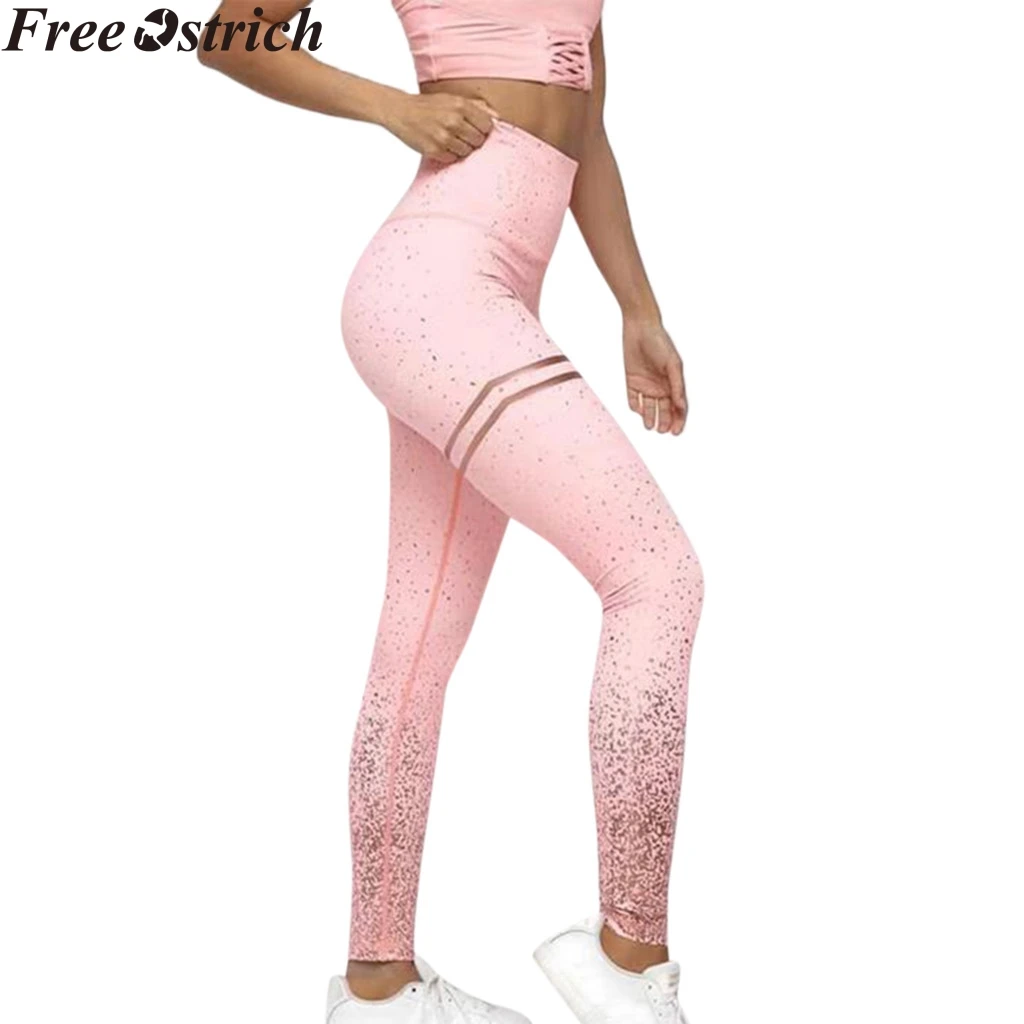 Новинка хит продаж женские леггинсы с золотым принтом высокая талия без