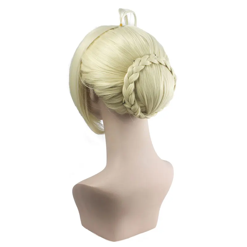AILIADE Fate/stay night Arturia Pendragon Saber парик блонд в стиле Updo косплей полные парики + | Шиньоны