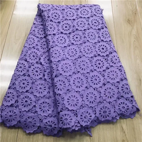 purple Шнур кружево для нигерийских вечерние детские розовые кружевная ткань гипюр кружевная ткань с камнями tissu dentelle африканская ткань для платья 5yard - Цвет: purple