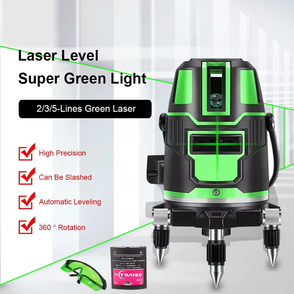 Самонивелирующийся лазерный уровень с пересечением горизонталей и вертикалей