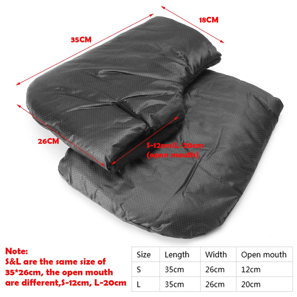 Мотоциклетные перчатки на руль 35x26 см зимние утепленные мотоциклетные/скутеры