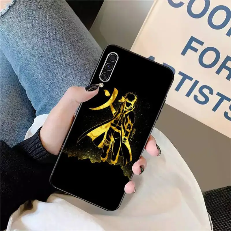 

Anime Naruto One Piece Black gold art Phone Case For Samsung galaxy S 9 10 20 A 10 21 30 31 40 50 51 71 s note 20 j 4 2018 plus