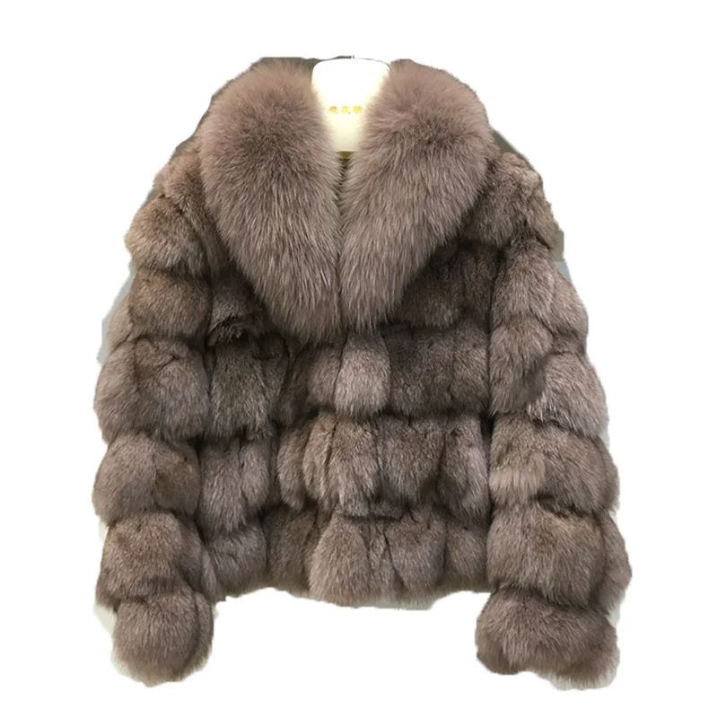

SHZQ 2021 женская зимняя куртка с воротником из натурального Лисьего меха, модная женская элегантная осенне-зимняя женская натуральная ткань