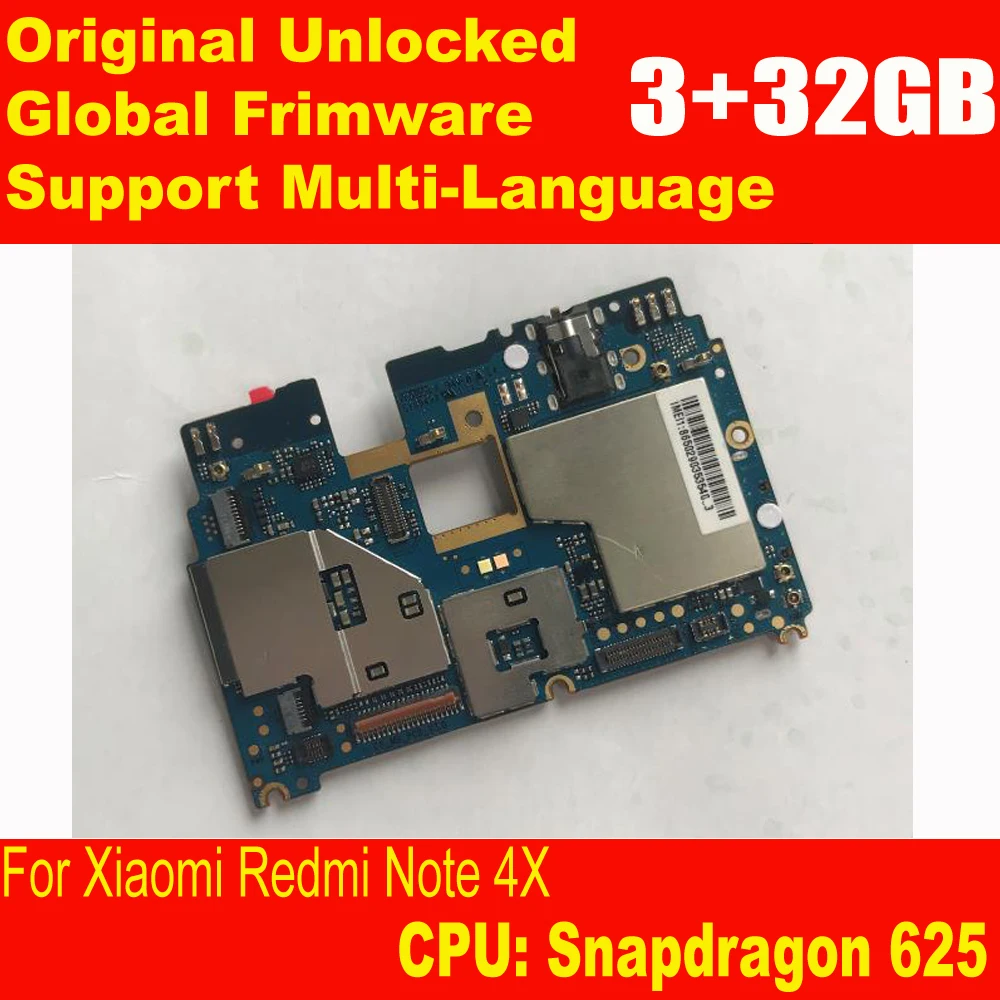 Оригинальная разблокированная материнская плата для Xiaomi Redmi Note 4X note 4 глобальная