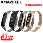Металлический ремешок для Xiaomi Mi band 6, 5, 4, универсальный ремешок для браслета Xiaomi Miband 4, 3, шт.упак., аксессуары для ремешка