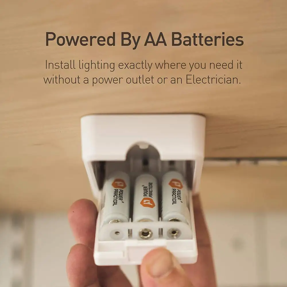 Светодиодсветильник светильники для крана на батарейках AA 3 шт. в упаковке шкафа