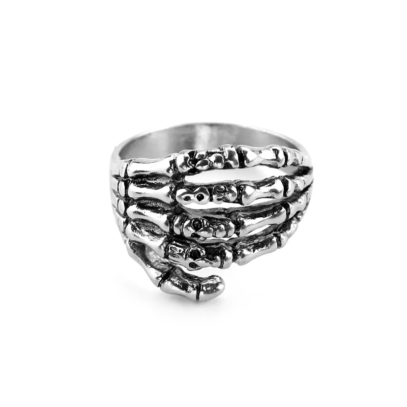 skull hand Панк масонское кольцо для мужчин, античное серебро, мастер, печатка, кольцо для мужчин, Панк масонское ювелирное изделие, ювелирные изделия на палец - Цвет основного камня: skull hand