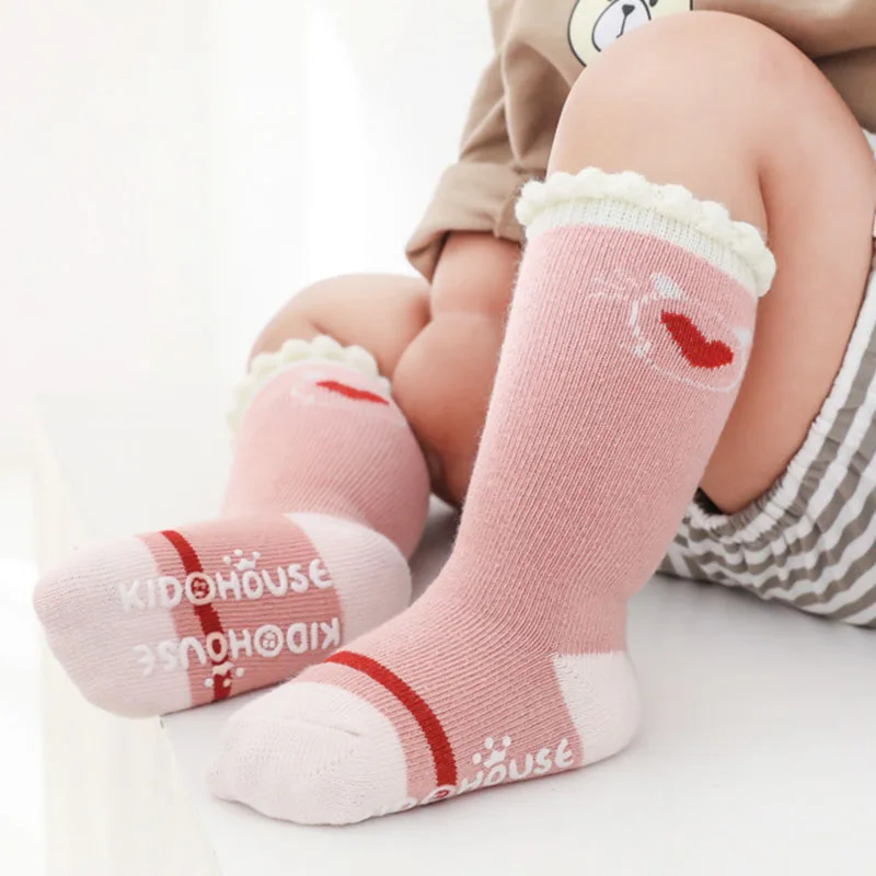 

3Pair/Set Baby Socks Cartoon Animal Printed Baby Socks Non-slip Letter Newborn Floor Socks Winter Soft Warm Boy Girl Ankle Socks