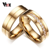 vnox 1 pair wedding rings for women men couple promise band stainless steel anniversary engagement jewelry alliance bijoux