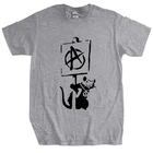 Новая футболка, черные топы для мужчин Бэнкси стрит-арт DMC анархия крыса с надписью, футболка, хлопковая футболка для мальчиков, европейский размер