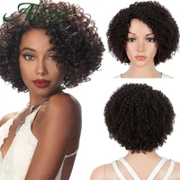 short natural jerry curly bob human hair wigs for black women afro kinky curly wig with bangs brown brazilian remy hair allure