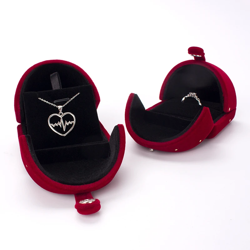 High Quality Red Velet Bracelet Jewelry Packaging Gift Box For Female Earrings Wedding Ring Pendent Display Storage Case Holder