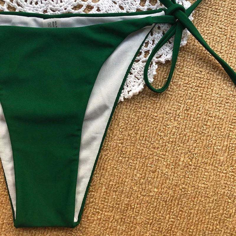 

Diamonds Chain Sexy Bikinis Push Up Bikini 2020 New Arrival Padded Bra Halter Bandage Swimsuit Female Swimwear Women