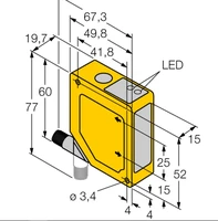 Q50BVUQ Photoelectric Sensor triangulation sensor with analog output 65277