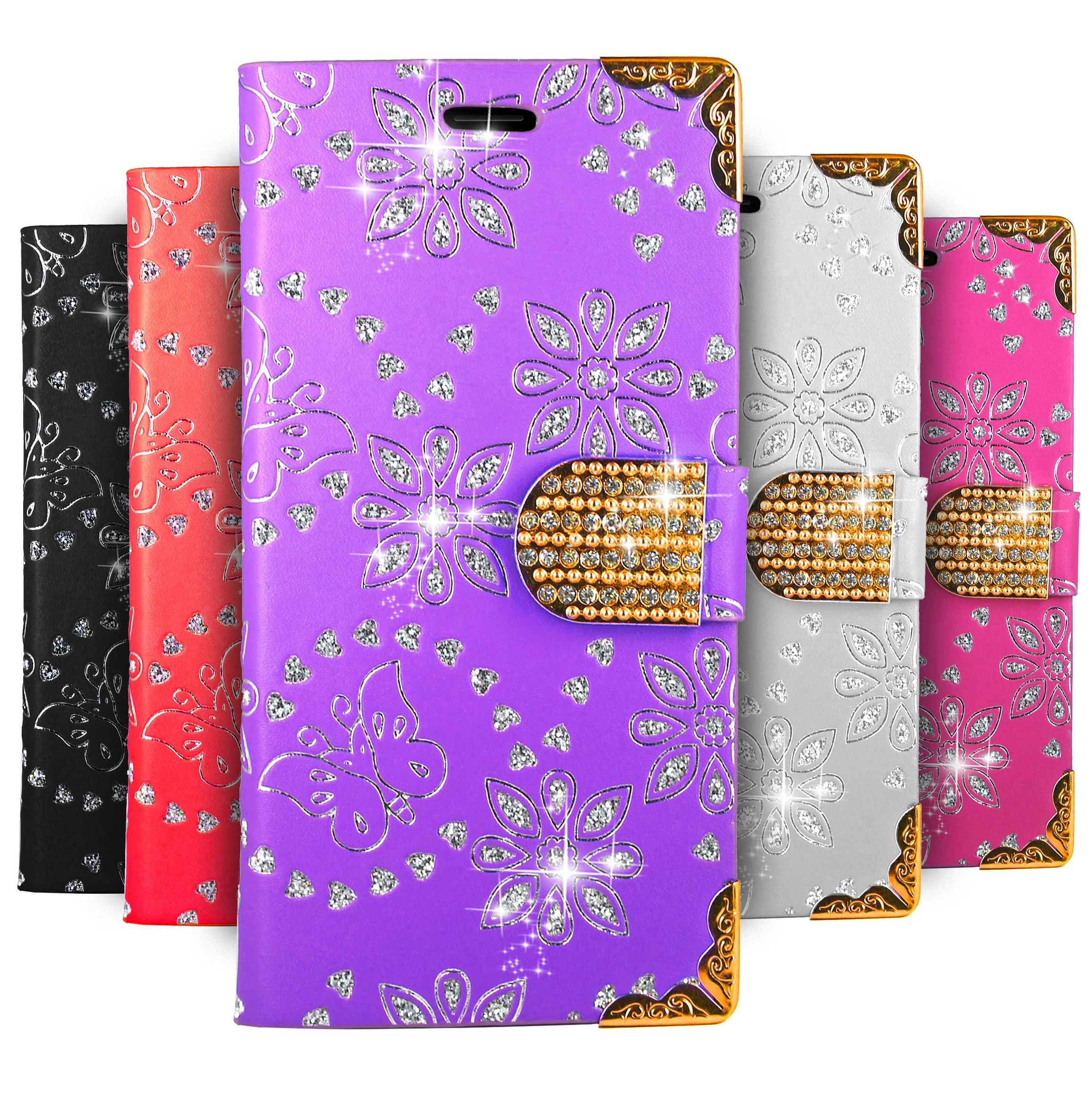 Bling кошелек Чехол Держатель с кожаным карманом защитный корпус для ZTE Axon 7 11 20 V2020