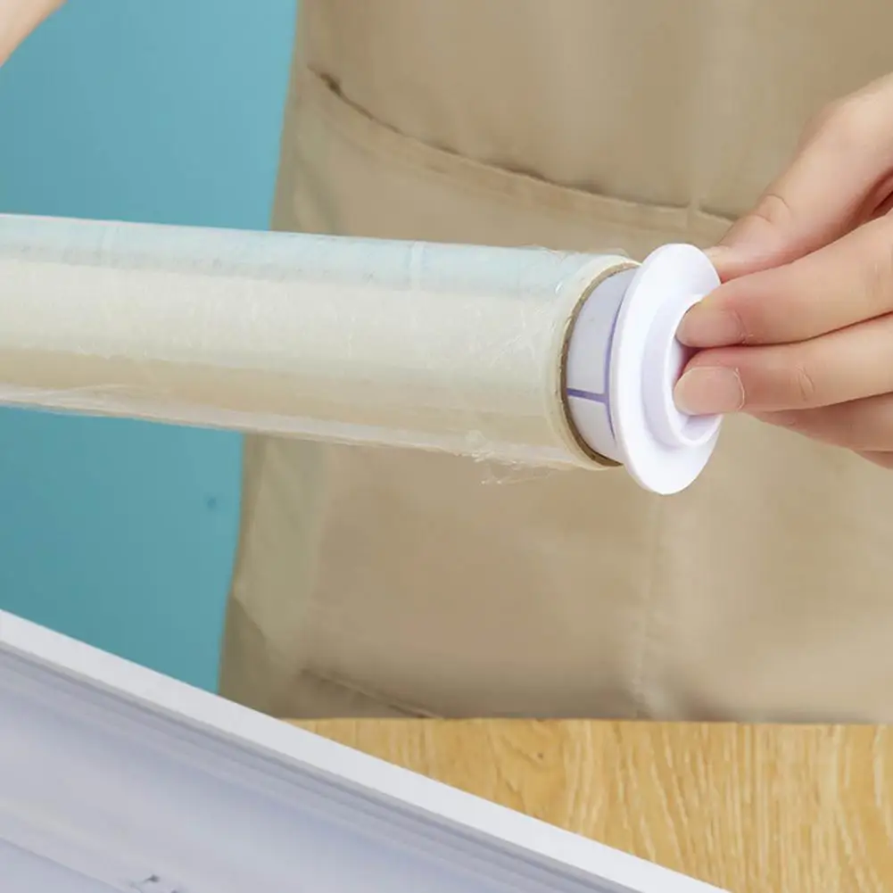 

New Punch-free Fixing Food Wrap Dispenser Cutter Foil Cling Film Wrap Dispenser Plastic Sharp Cutter Storage Holder Kitchen Tool