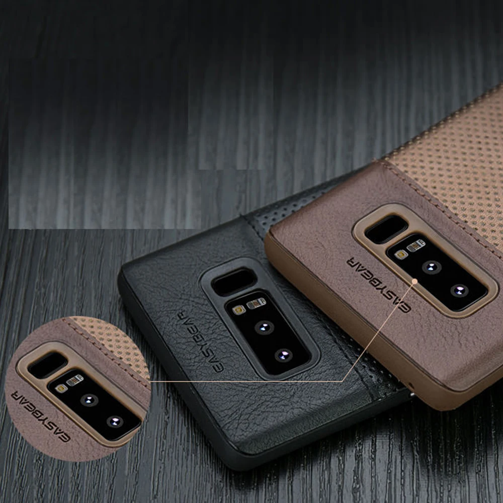 LAPOPNUT Luxury Slim Premium PU Leather Soft Phone Cases for Samsung Galaxy S10e S10 S9 S8 Plus Note8 Note9 Business Back Cover | Мобильные