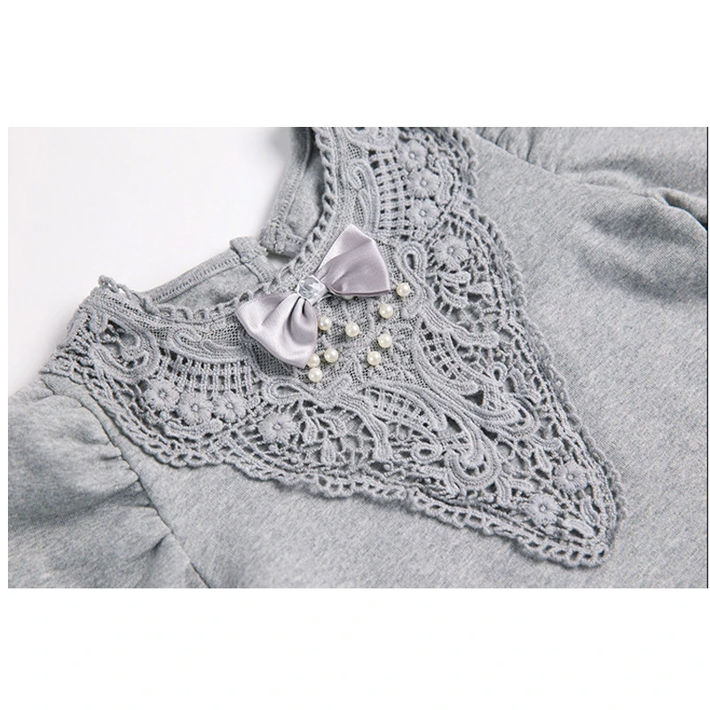 Симпатичные футболки для девочек хлопковые детские одежда с длинными рукавами