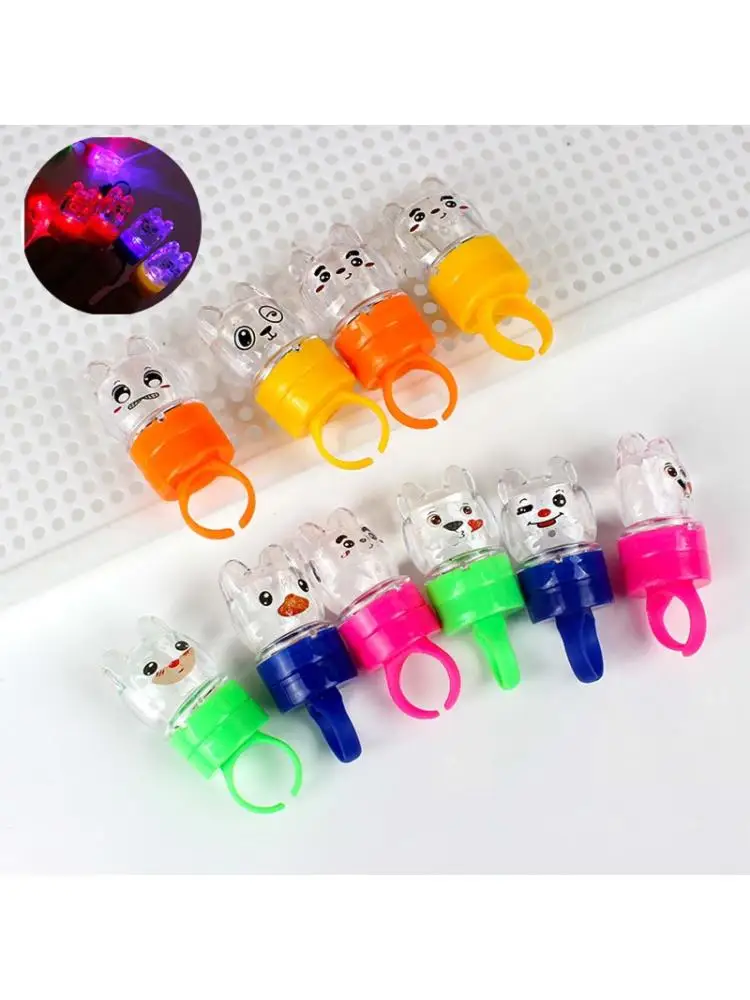 

100 Pcs LED Finger Lights Flashing Light up Atmosphere Lamps Toys Party Favor