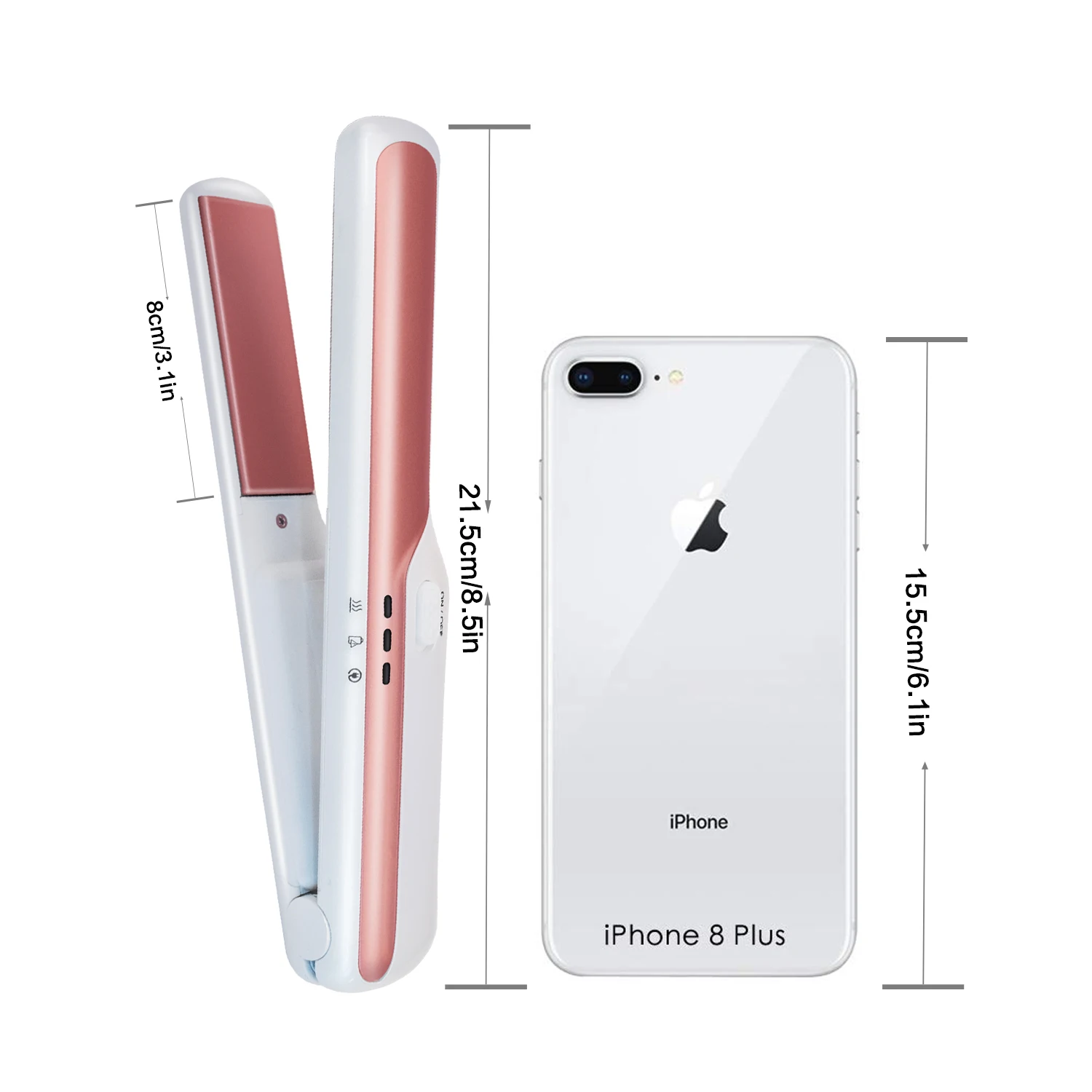 Профессиональный Выпрямитель для волос перезаряжаемый через USB утюжок завивки с