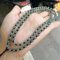 natural myanmar jade handmade pendant necklace rope genuine green jadeite chain jewelry accessories unisex