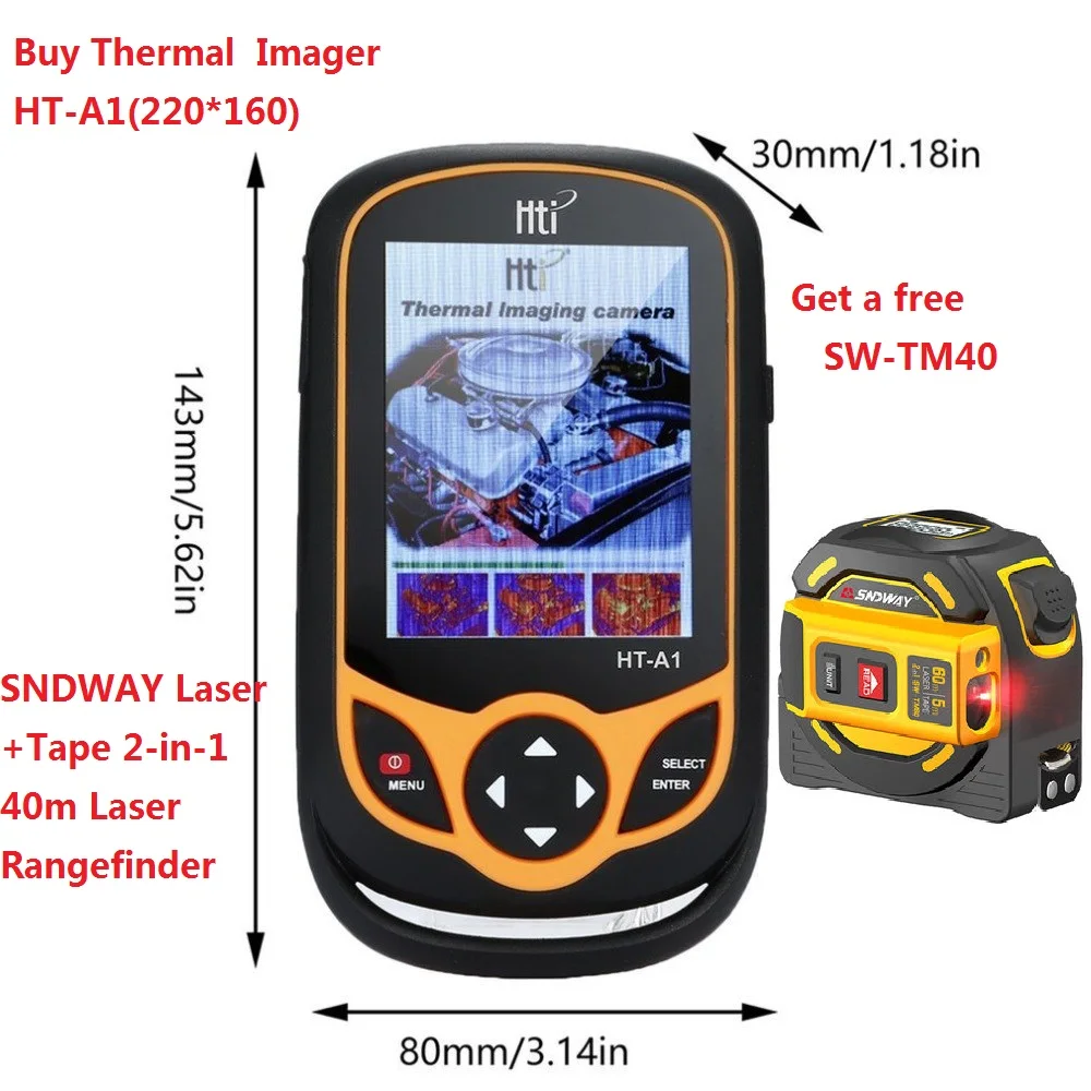 HT-A1 SW-TM40 Портативная HT-A1 TFT дисплей экран тепловая инфракрасная Imager камера 320*240 HT-A2 обновления для охоты на открытом воздухе - Цвет: HT-A1 SW-TM40