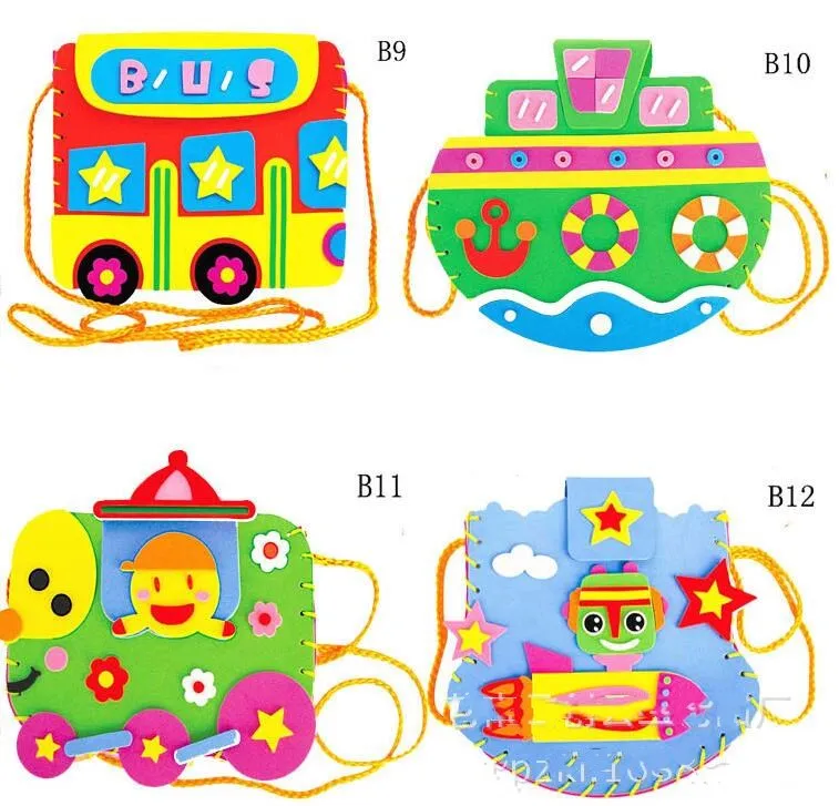 1 шт. милые Сумки EVA пенные наклейки Дети DIY Искусство ремесло Наборы сумки для