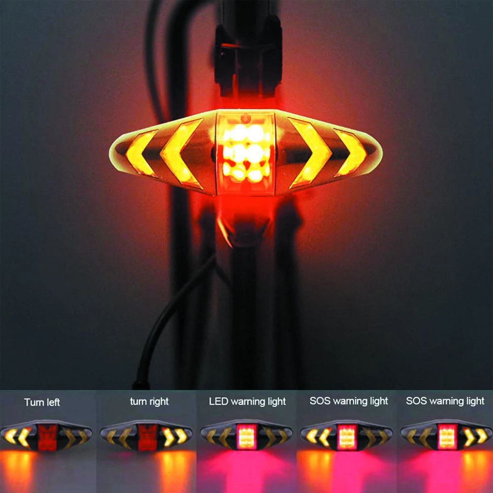 

Rechargeable Bicycle Turn Signal Light Wireless Remote Mountain Bike Taillight Flashing Headlight