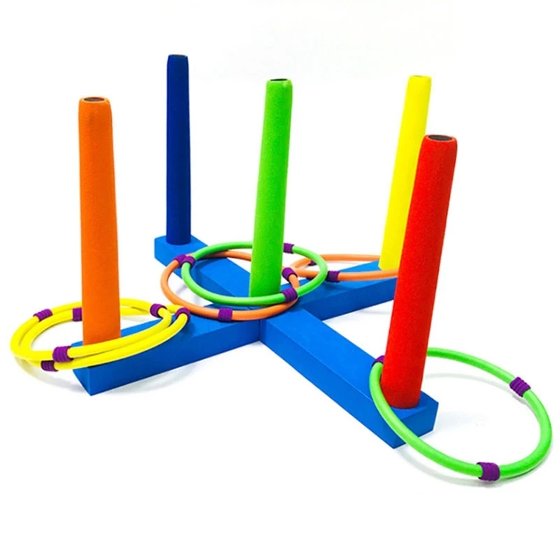 

Ring Toss Game Sets - Outdoor & Indoor Sport Toys with 6 Rings, Easy to Assemble, Friends Toss Yard Games, for Kids