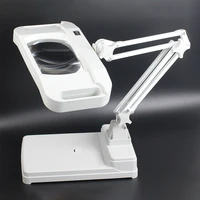 factory high definition square magnifying glass table lamp with lamp 10x white glass folding magnifying glass lt 86i