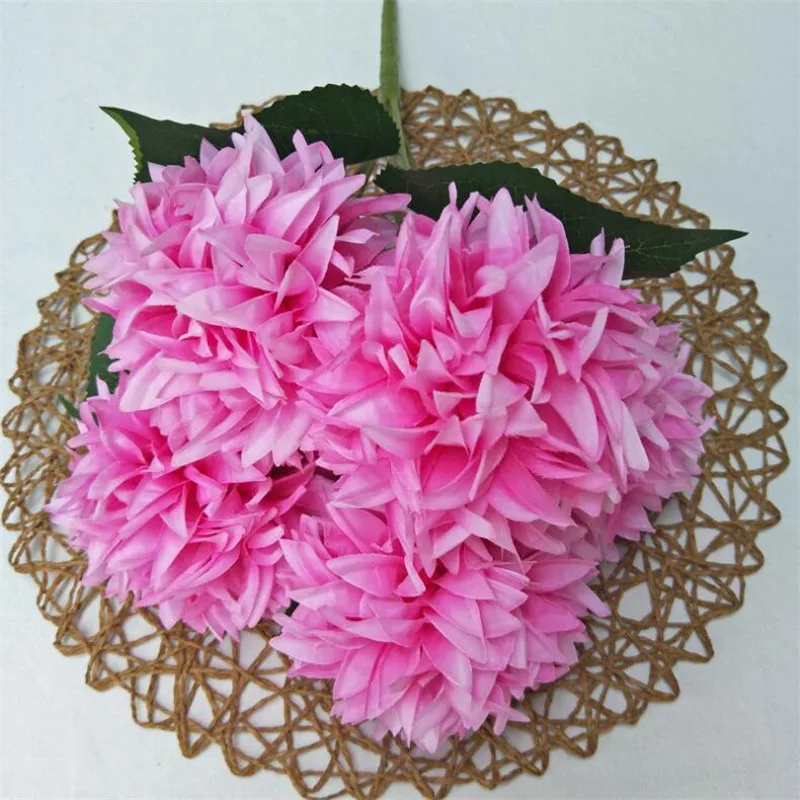 

8Pcs Fake Hydrangea (5 heads/bunch) 17.72" Length Simulation Round Hydrangeas for Wedding Home Decorative Artificial Flowers
