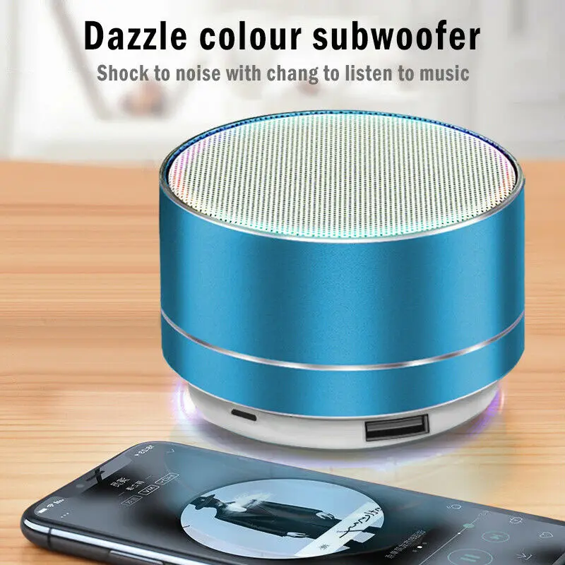 Portable LED Bluetooth Wireless Speaker Mini Super Bass for iPhone iPad Samsung SGA998 | Электроника