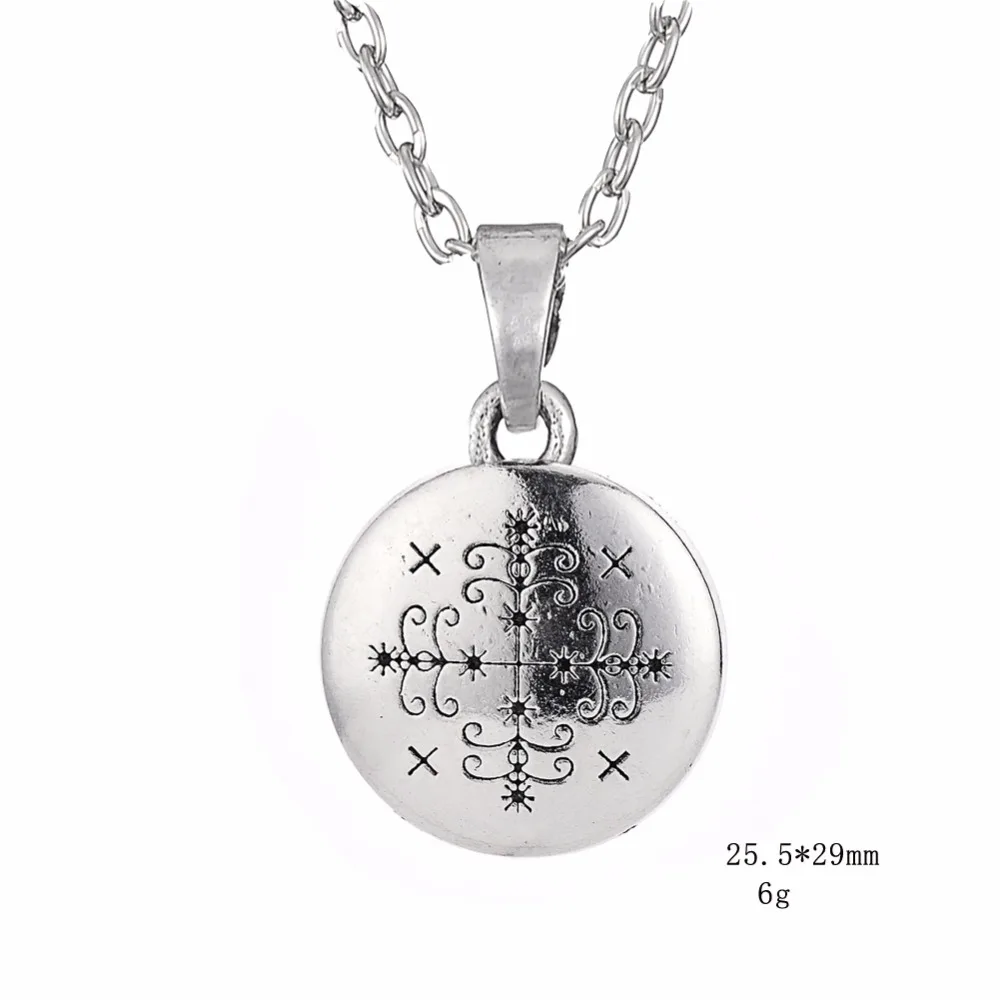 Fishhook Медное покрытие папа Легба Вуду Loa Veve кулон Lwa Death Jewelry Амулет ожерелье