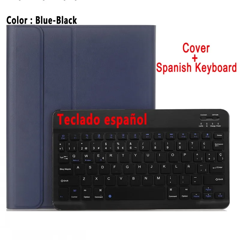 Spanish Keyboard Английский, испанский блютус клавиатура сделана в России чехол для Apple iPad Air 3 3rd 10,5 A2152 A2153 A2123 Pro 10,5 A1701 A1709 крышка - Цвет: Spanish Keyboard