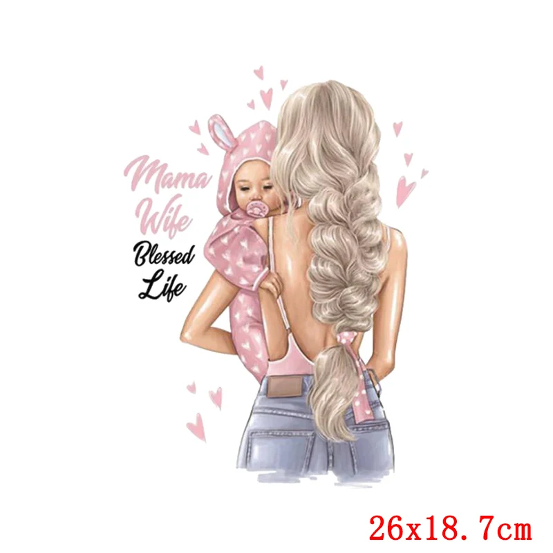 DIY Heat Transfer Patches Russia Mom Girl Boy Printing On Clothes Super Dad Queen Stickers T-shirt Dresses Jeans | Дом и сад