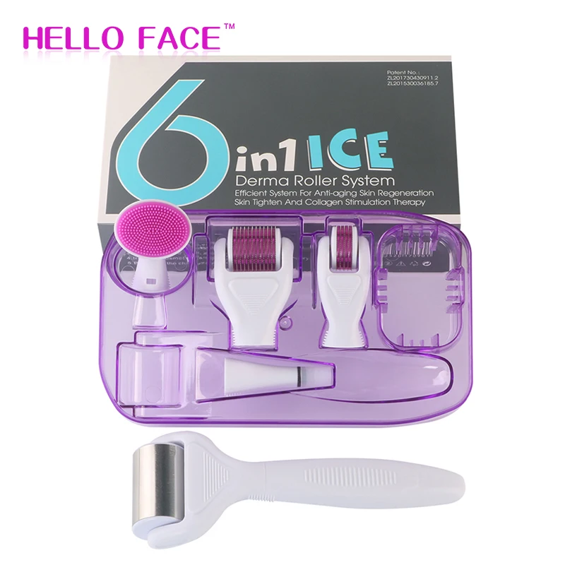 Ледяной ролик DRS Дерма 6 в 1 микроиглы наборы машина для ухода за кожей и