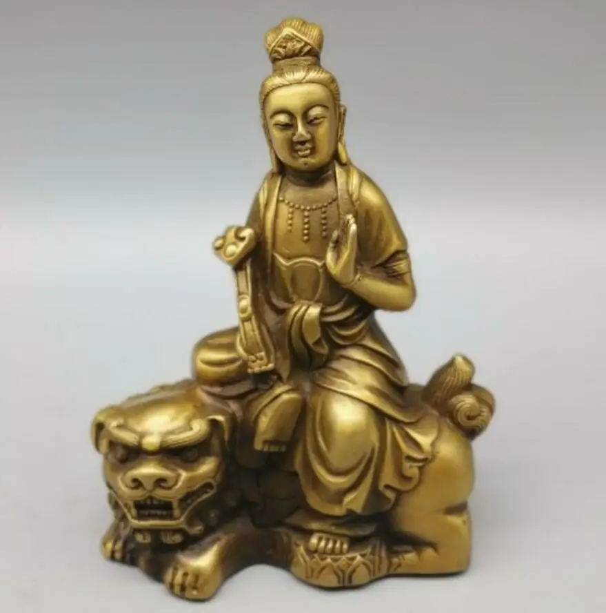 

Китайская латунная статуя Будды Manjushri