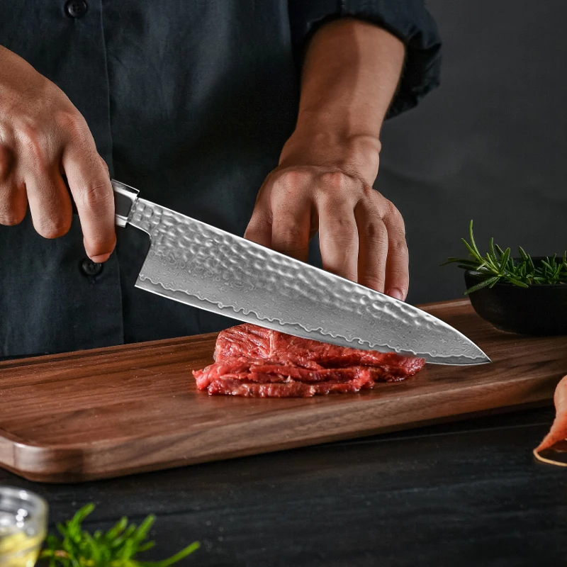8 дюймов японский нож шеф-повара 67 слой стали кованые Дамасские Ножи инструмент