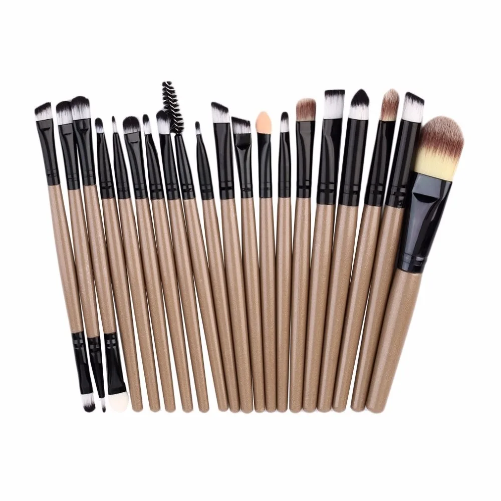 20pcs/set Makeup Brushes Pro Blending Eyeshadow Powder Foundation Eyes Eyebrow Lip Eyeliner Make up Brush Cosmetic Tool | Красота и