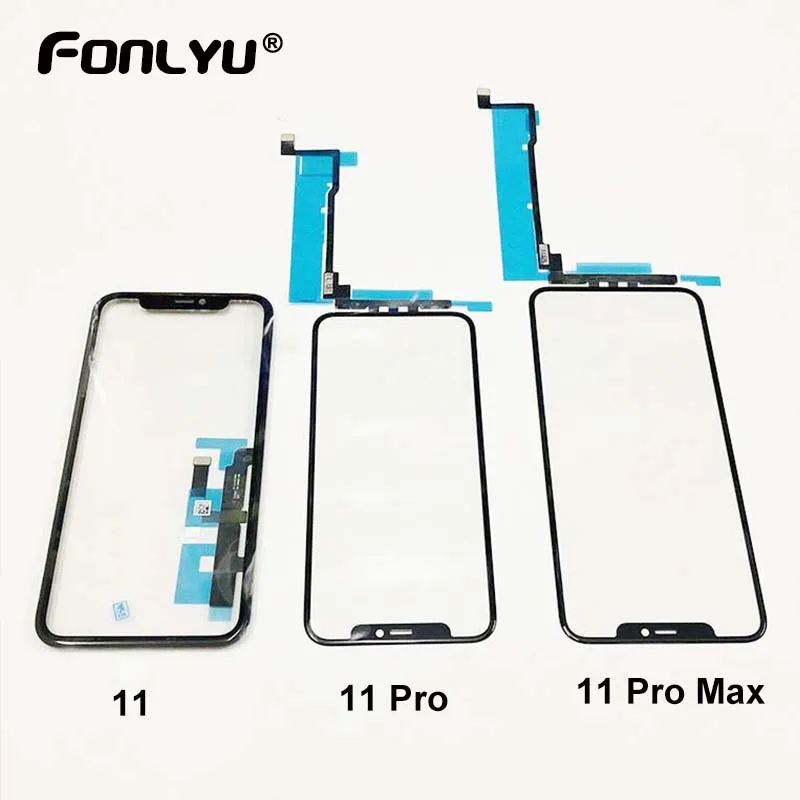 

Phone Touch Panel Digitizer With OCA Glue Film Replacement for iPhone 12 pro 11 pro XS max X XR LCD Screen Outer TP Glass Repair