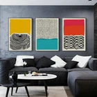 Цветная строчка Современная фотография стена в скандинавском минималистичном стиле искусство модульная гостиная спальня Безрамное украшение