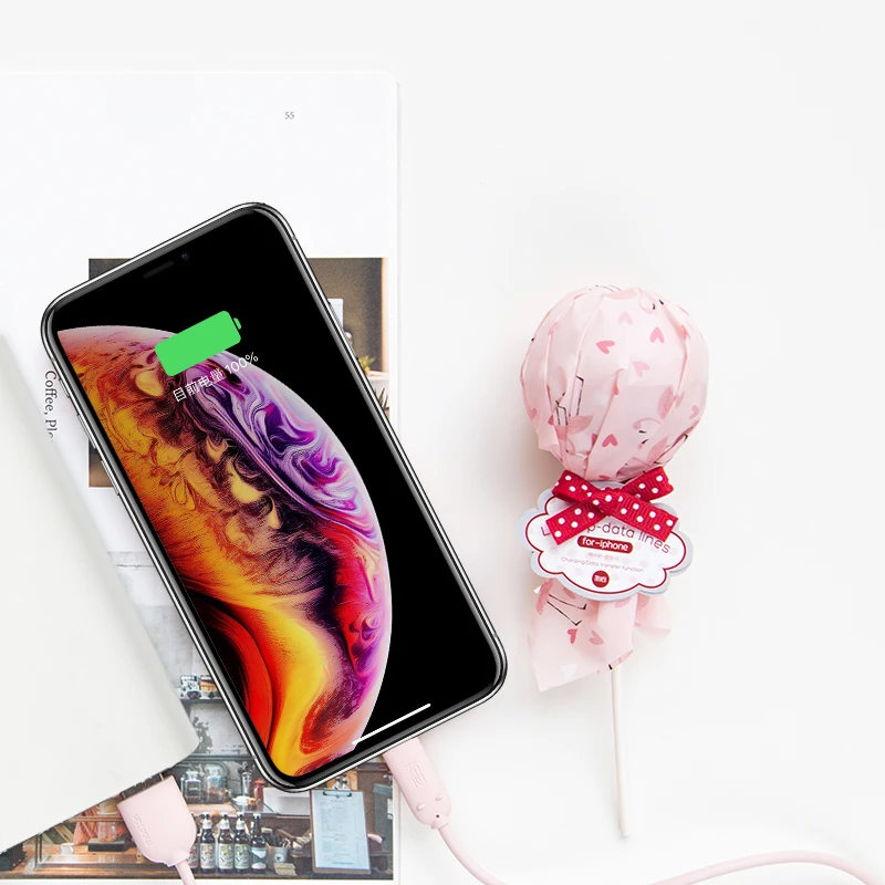 Maoxin леденец кабель для передачи данных Apple Android тип c креативный милый зарядный