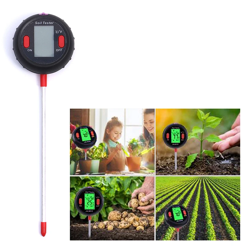 5 в 1 Многофункциональный тестер PH почвы измеритель температуры и интенсивности