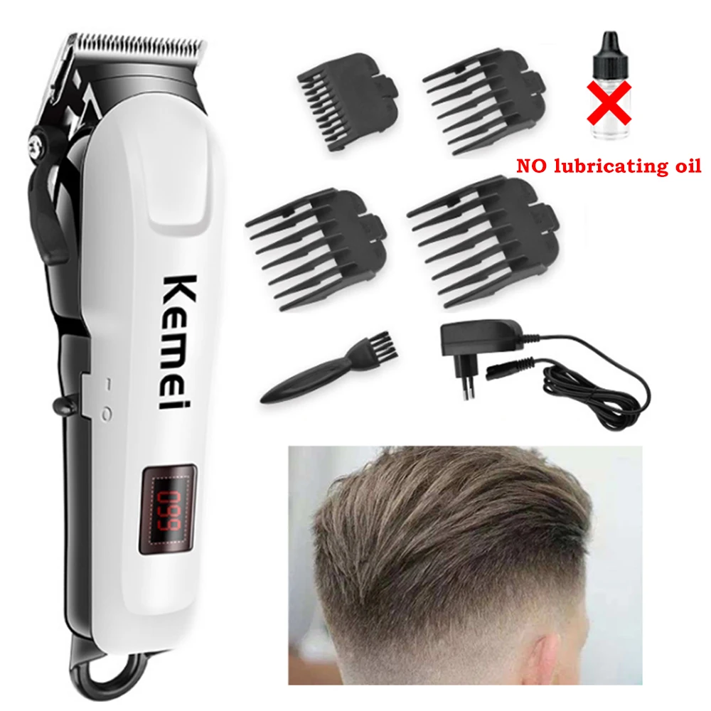 Машинка для стрижки волос Kemei профессиональная перезаряжаемая электрическая