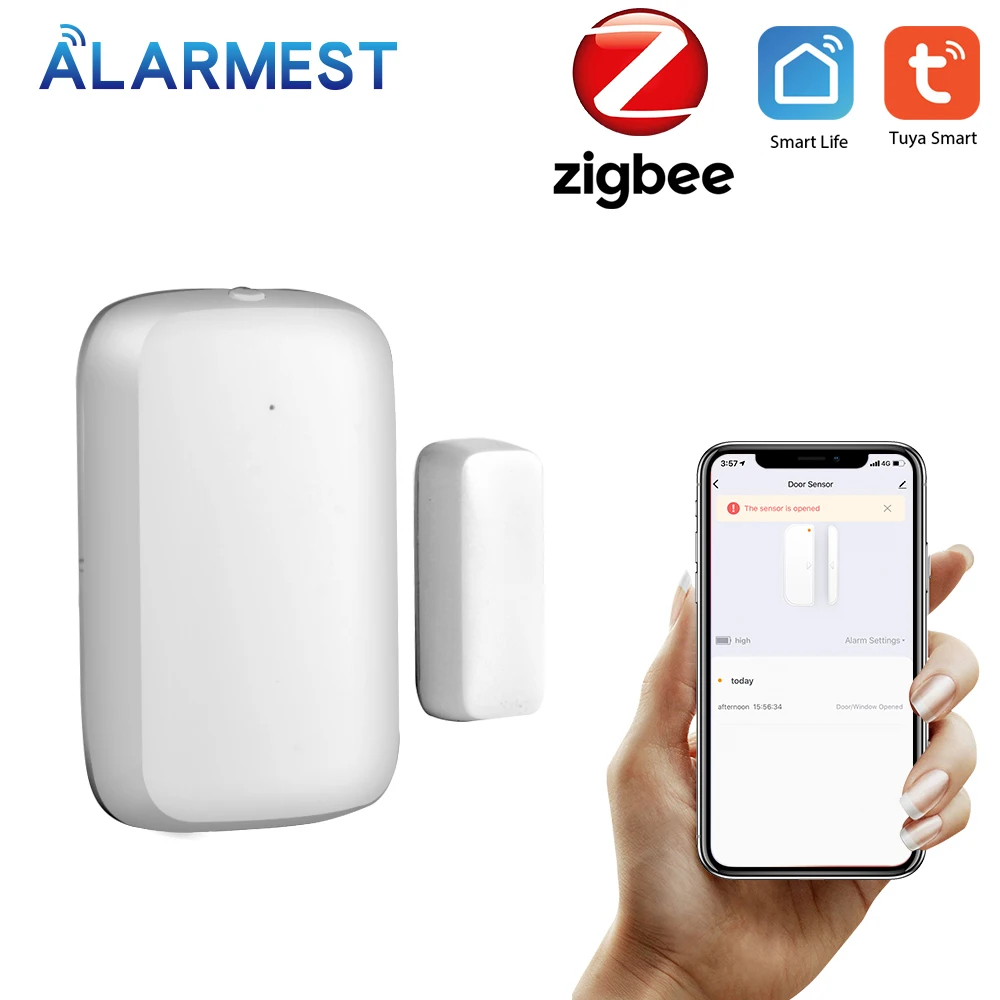 

Alarmest Zigbee Door/window Sensor Door Contact Sensor Smart Home Alarm Sensors Power by Tuya