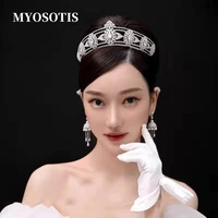 baroque queen noble bridal crown tiaras woman crystal wedding headwear elegant headpiece for bride hair accessoriesy bijoux
